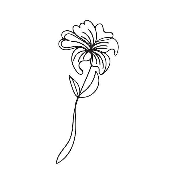 un dibujo de una flor con un dibujado de una flor en él