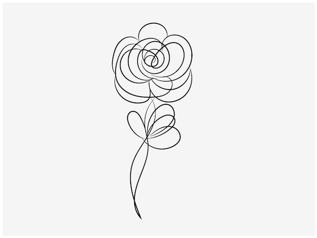 Vector un dibujo de una flor con una espiral en ella
