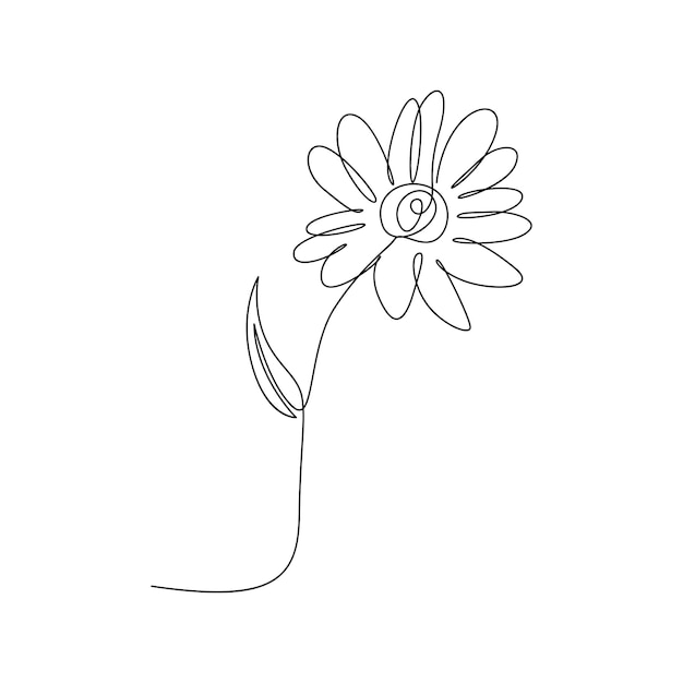 un dibujo de una flor con una flor dibujada en ella