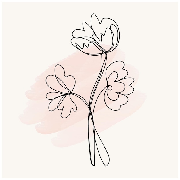 un dibujo de una flor con una flor en el medio