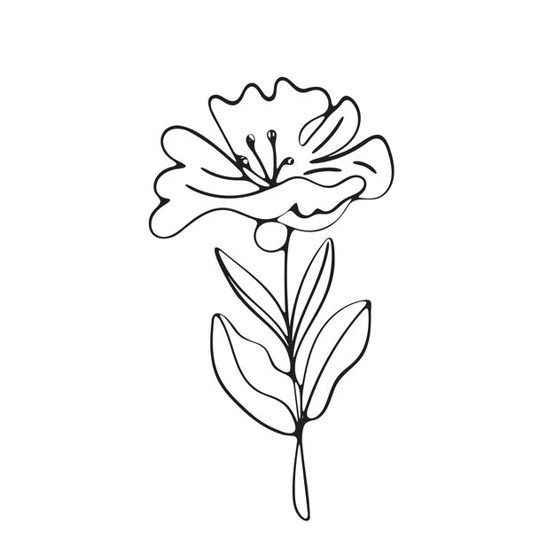 un dibujo de una flor con un fondo blanco que dice flor