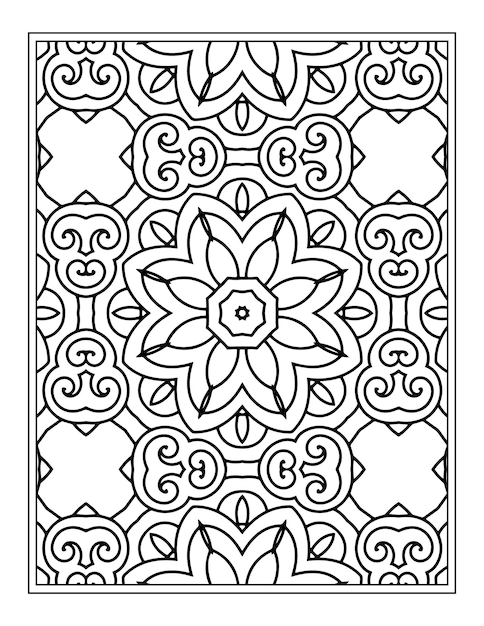 Dibujo de flor kdp para colorear para adultos