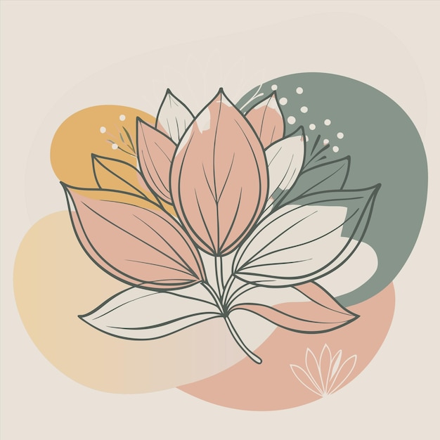 un dibujo de una flor de loto con las palabras loto en él