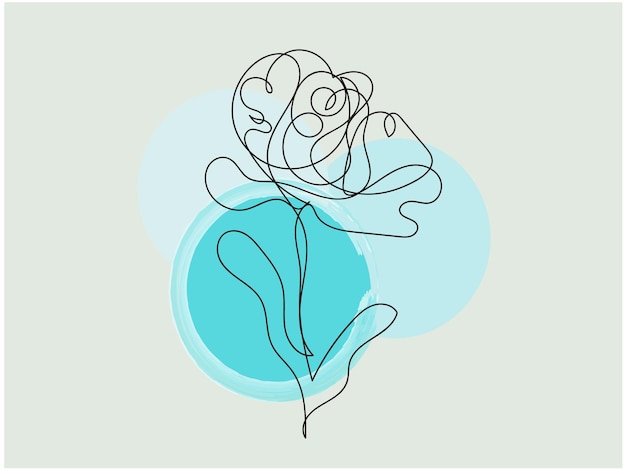 un dibujo de una flor con una mujer y una mujer con un corazón en la parte superior