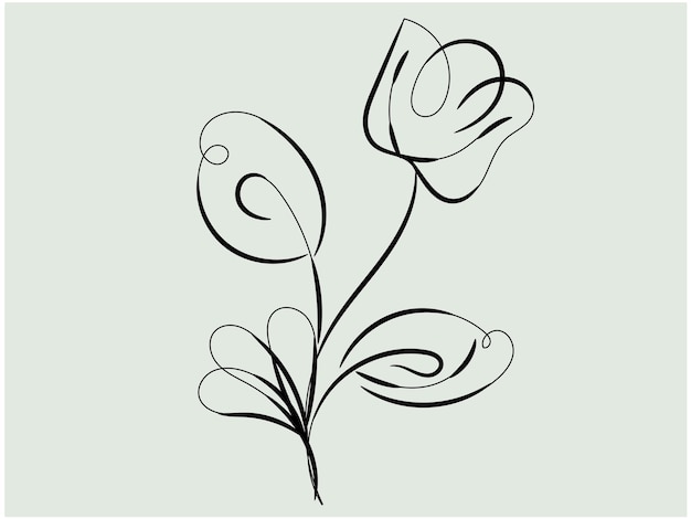 un dibujo de una flor con el número 4 en ella