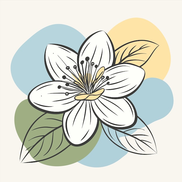 un dibujo de una flor con la palabra "flor" en ella