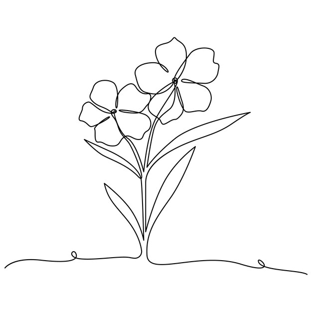 Vector un dibujo de una flor con la palabra flor en ella