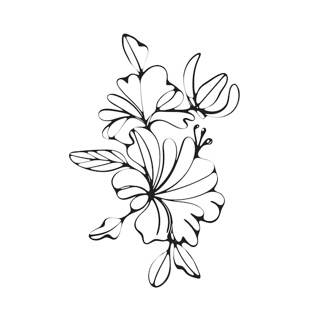 un dibujo de una flor con la palabra garabatear en él