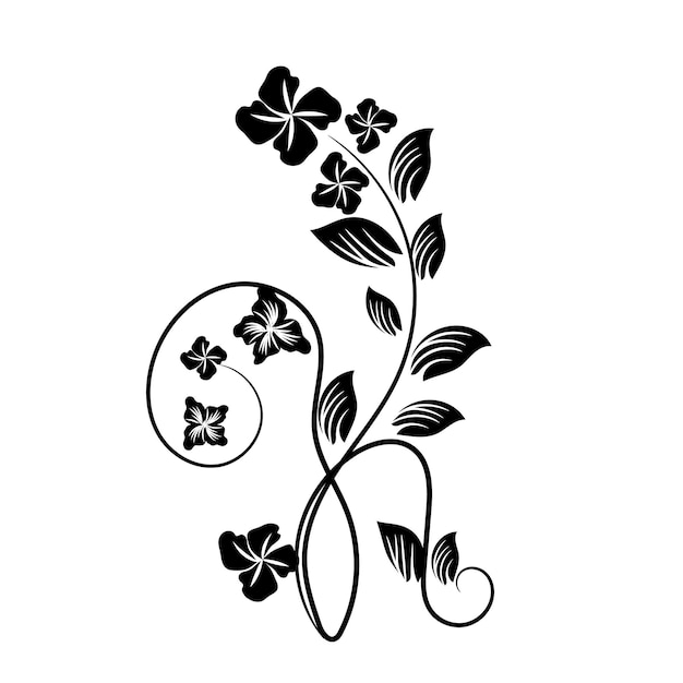 un dibujo de una flor con la palabra hibisco en él