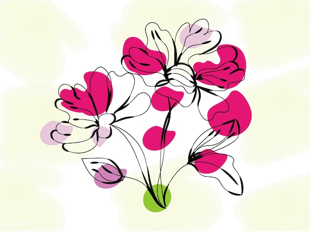 un dibujo de una flor con la palabra lirio