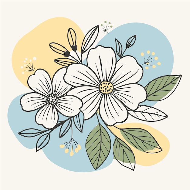 un dibujo de una flor con la palabra " primavera " en ella