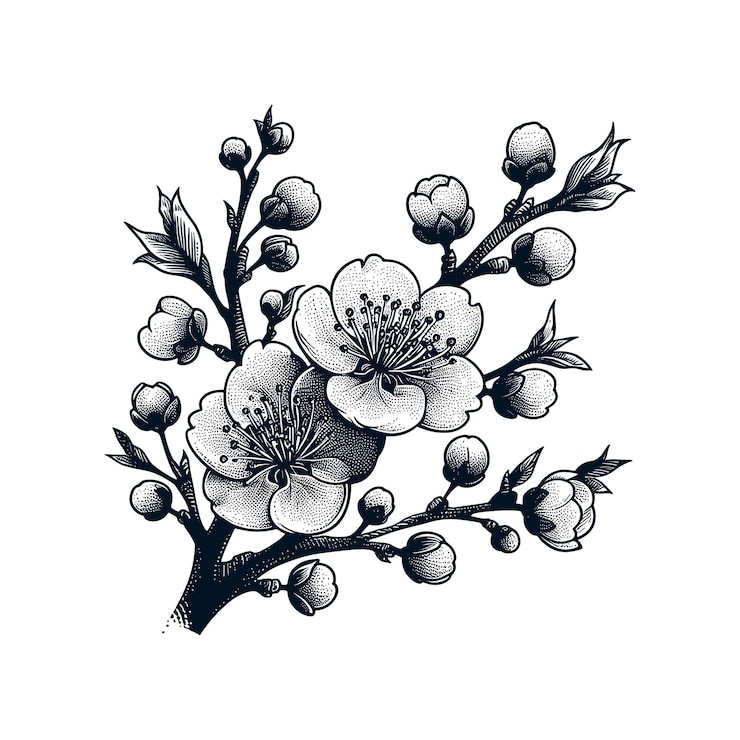 Vector un dibujo de una flor con las palabras flores en ella