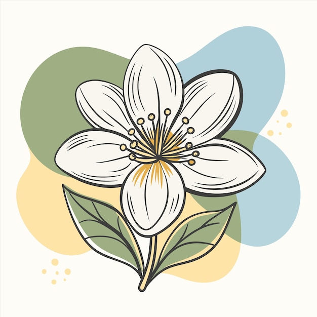 un dibujo de una flor con las palabras primavera en él