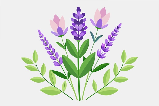 un dibujo de una flor púrpura y púrpura con las palabras " primavera " en él
