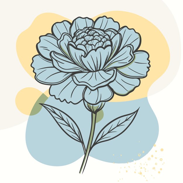 un dibujo de una flor que dice quot azul quot