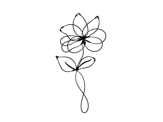 un dibujo de una flor que dice un en él