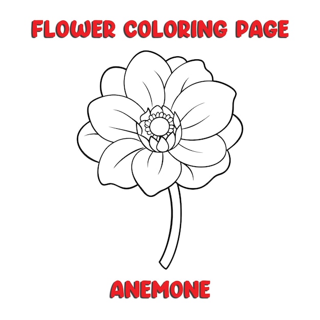 un dibujo de una flor que dice página de color de flor