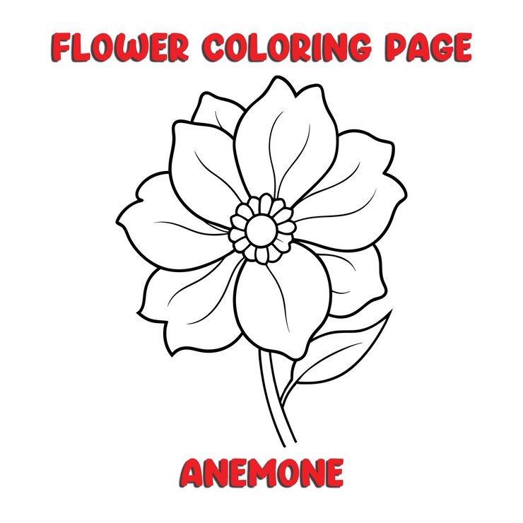 Vector un dibujo de una flor que dice página de color de flor