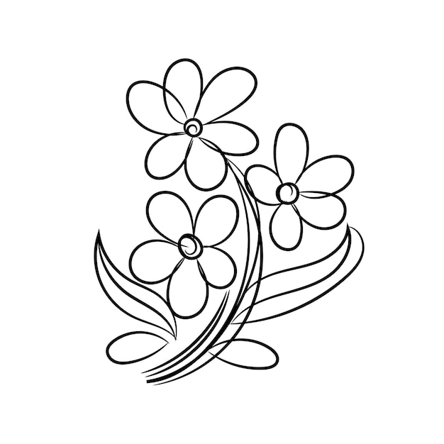 un dibujo de una flor que tiene la palabra garabateado en él