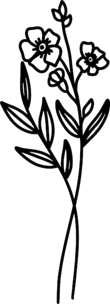 un dibujo de una flor que tiene las palabras "flor" en ella