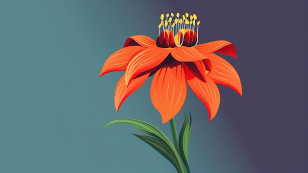 Vector un dibujo de una flor con el título el nombre en él