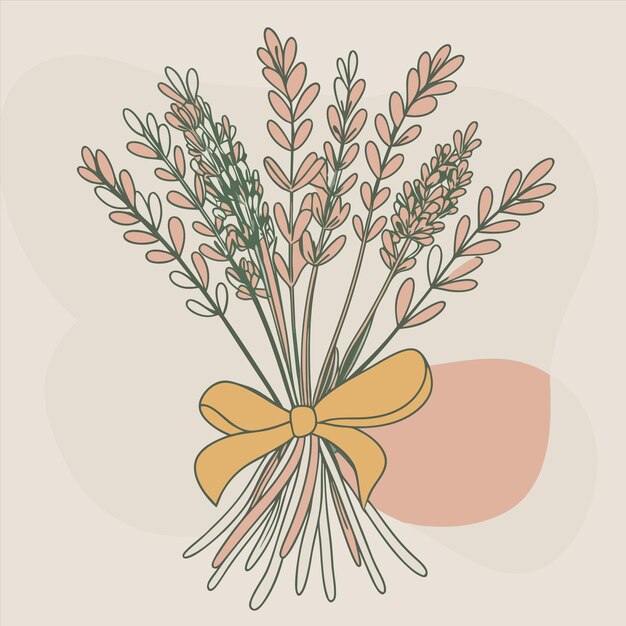 un dibujo de flores con una cinta que dice "flores"