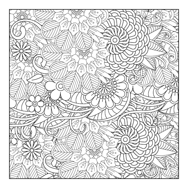 Dibujo de flores para colorear