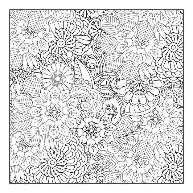 Dibujo de flores para colorear