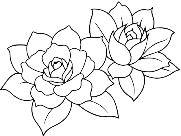 Vector un dibujo de flores con un fondo blanco que dice quot flores quot