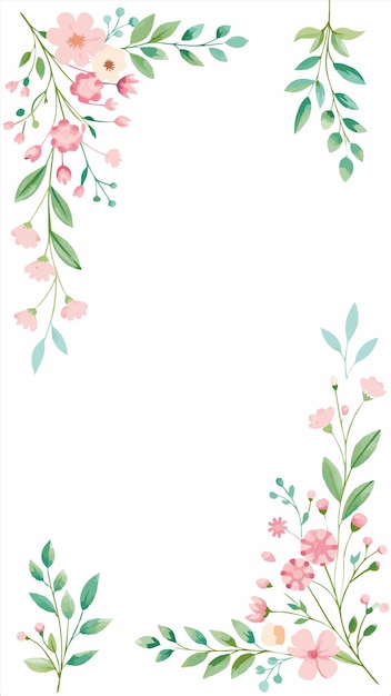 un dibujo de flores con un fondo rosa