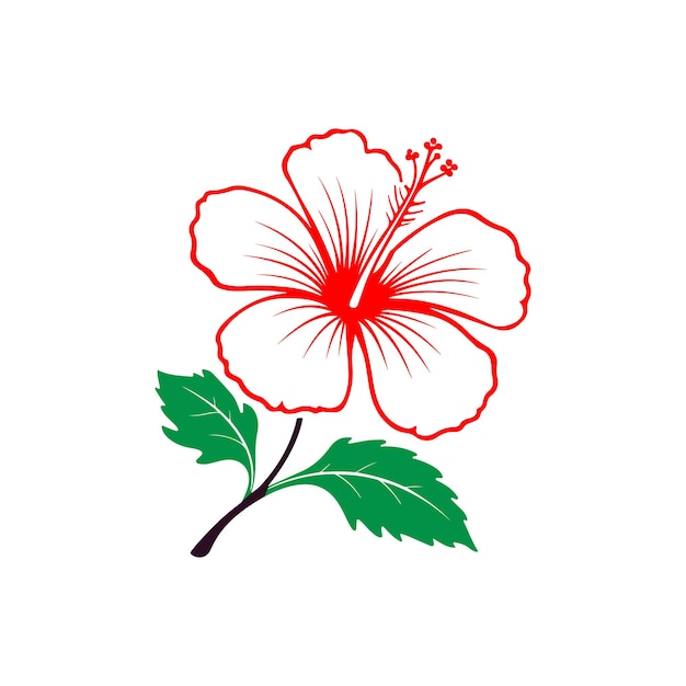 un dibujo de flores con el hibisco en él