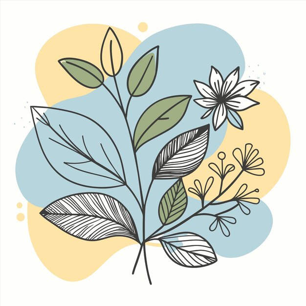 un dibujo de flores con las palabras "flores" en él