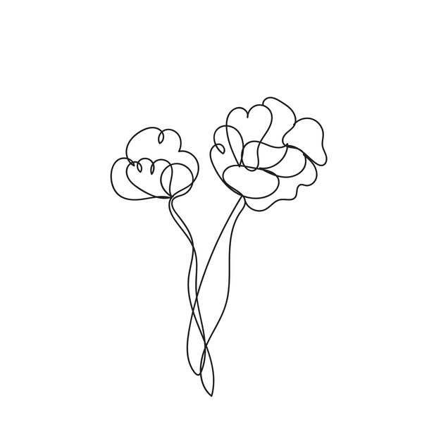 un dibujo de flores que dice tulipán