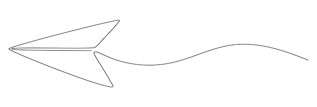 Dibujo de forma plana de papel por línea continua Ilustración vectorial de diseño de línea delgada