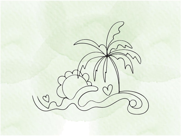 un dibujo de una fruta con un corazón en ella