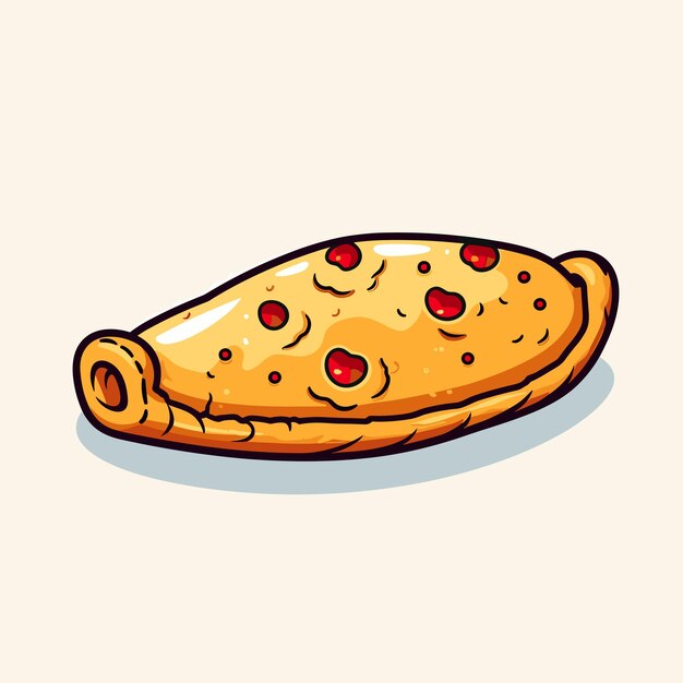 Vector un dibujo de una galleta con una cara dibujada en ella.