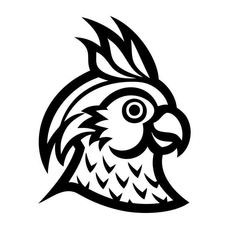Vector un dibujo de un gallo con una pluma en él