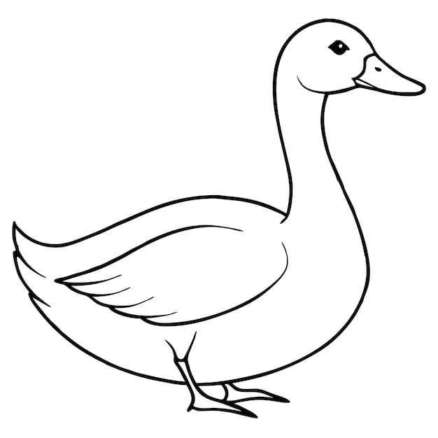un dibujo de un ganso que tiene un pato en él