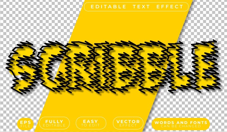 Vector dibujo garabateado dibujo dibujado completamente editable archivo de texto vectorial