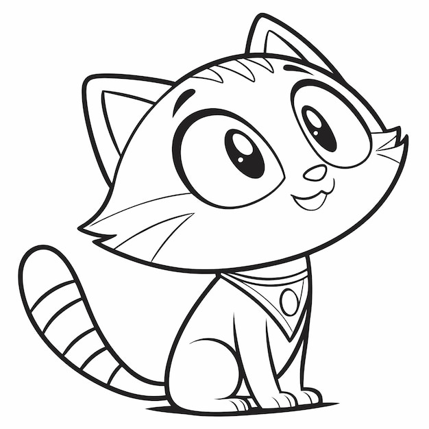 un dibujo de un gato con un collar que dice "el nombre"