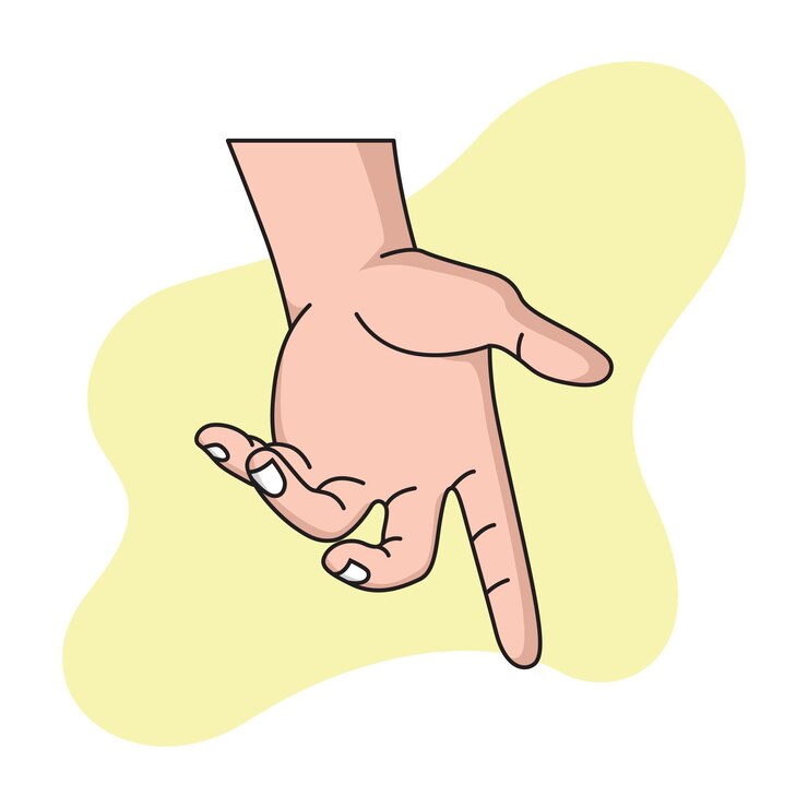 Vector dibujo de gesto de mano 17