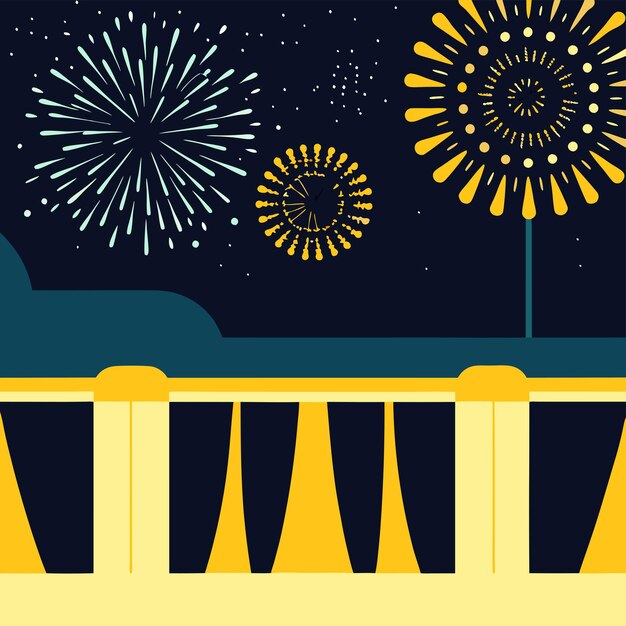 un dibujo de un girasol con las palabras " fuegos artificiales " en la parte superior