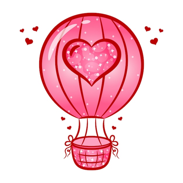 Dibujo de globo grande de san valentín pegatina