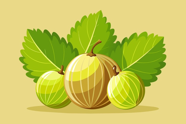 un dibujo de un grupo de kiwis verdes y amarillos
