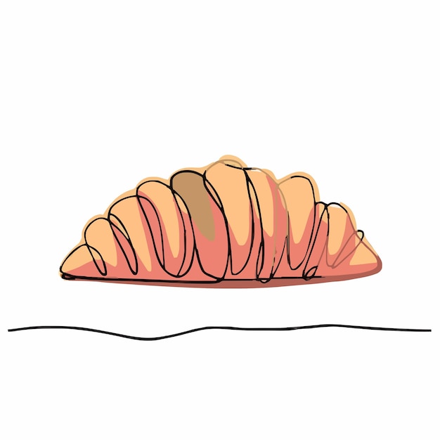 un dibujo de un gusano gigante con una línea en el medio