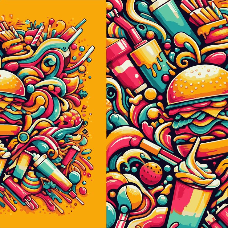 un dibujo de una hamburguesa con la palabra s en él