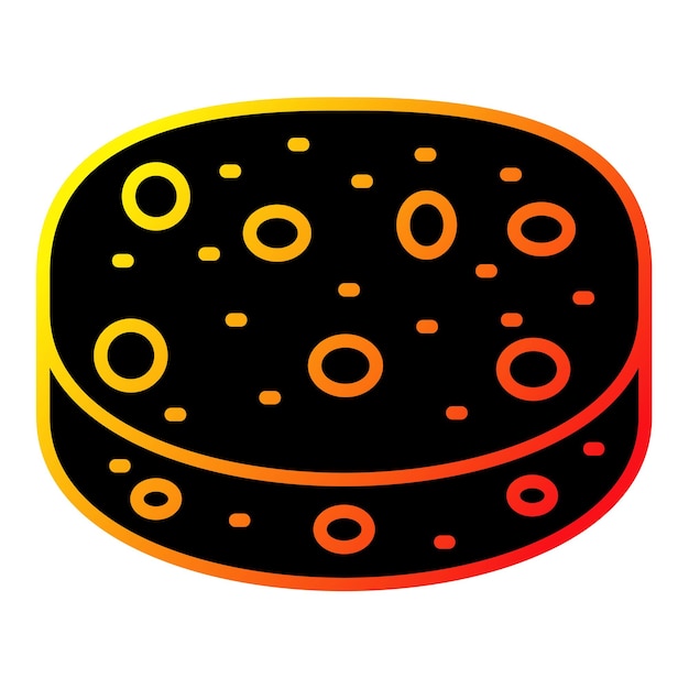un dibujo de una hamburguesa con puntos amarillos y naranjas