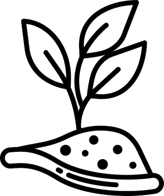 un dibujo de una hoja con una hoja verde y la palabra semilla en ella