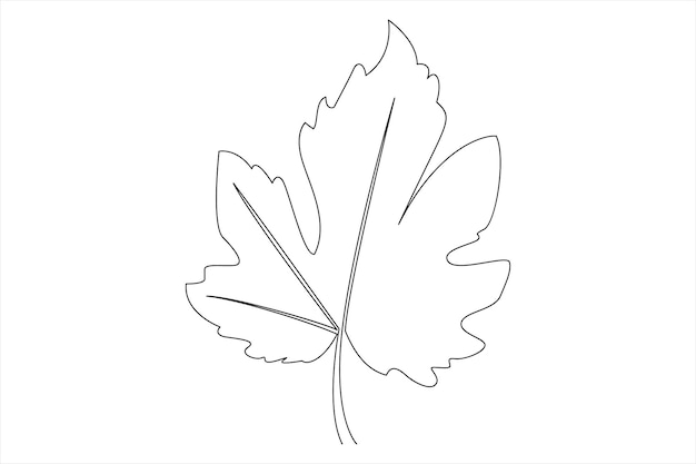 un dibujo de una hoja que tiene una hoja en él