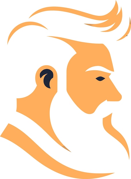 un dibujo de un hombre con barba y bigote